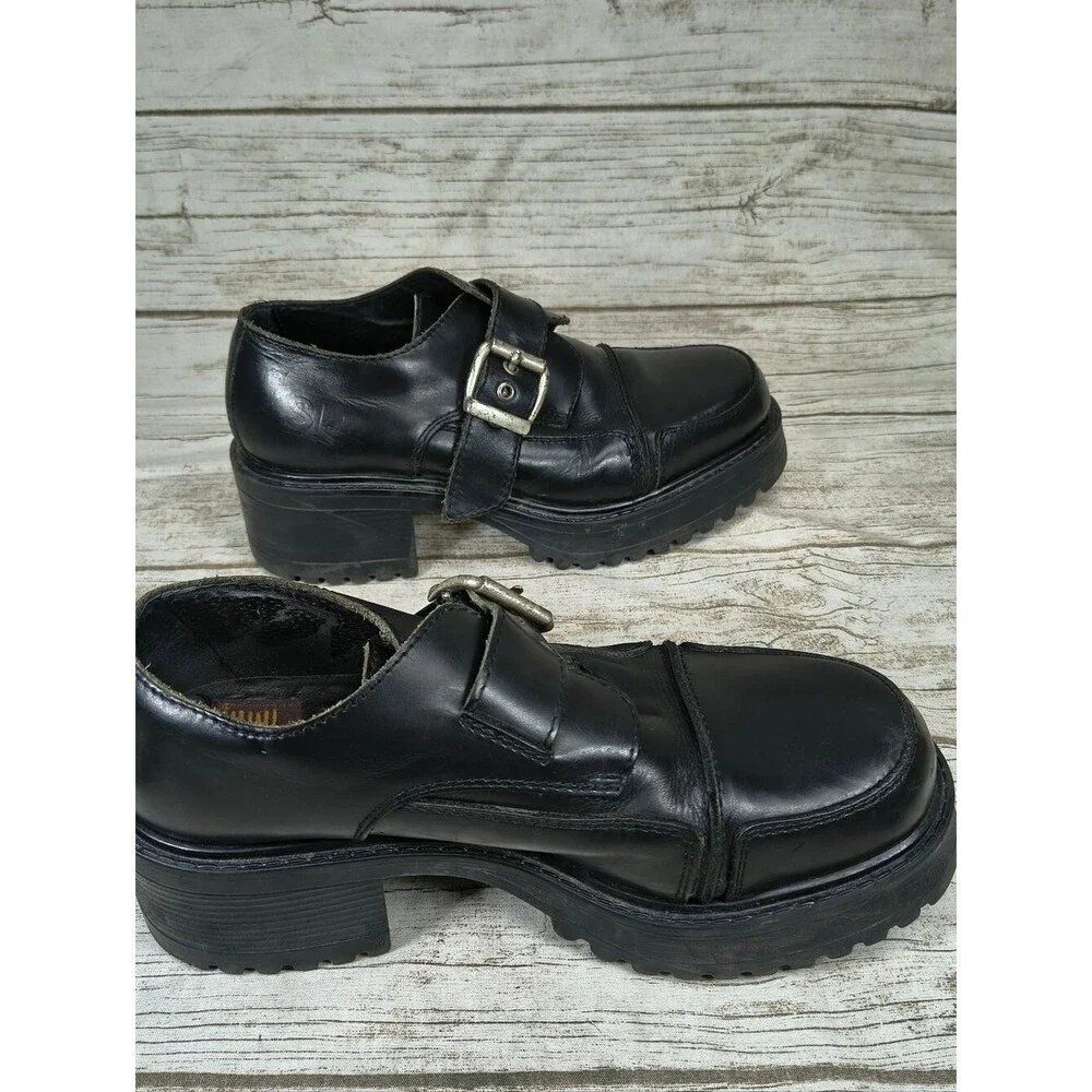 Vintage Stone Ridge X Newridge Platform Buckle Shoes Size 43